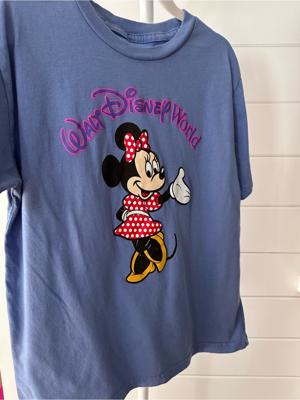 Disney Kids Minnie Mouse Graphic T‑Shirt - Blue with Red Accents